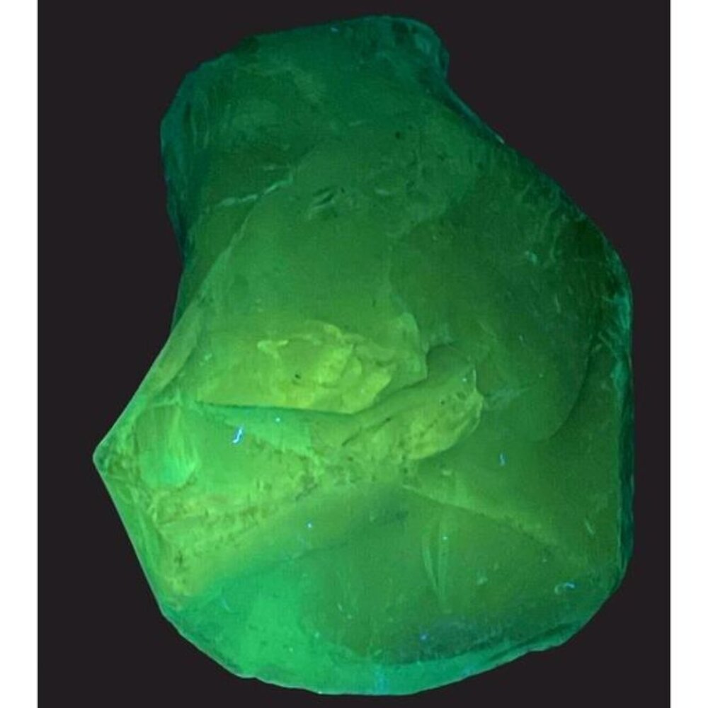 Satin Blue Translucent‎ Manganese Glowing Art Glass Cullet #5GX123